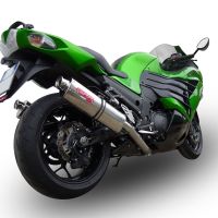 GPR exhaust compatible with  Kawasaki Zzr 1400 2017-2022, Trioval, Dual Homologated legal slip-on exhaust including removable db killers and link pipes 
