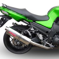 GPR exhaust compatible with  Kawasaki Zzr 1400 2017-2022, Trioval, Dual Homologated legal slip-on exhaust including removable db killers and link pipes 