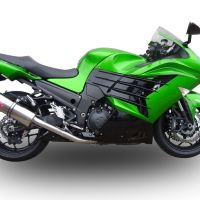 GPR exhaust compatible with  Kawasaki Zzr 1400 2017-2022, Trioval, Dual Homologated legal slip-on exhaust including removable db killers and link pipes 