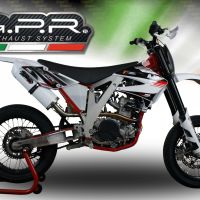 Scarico GPR compatibile con  Ajp PR 5 2015-2018, Albus Ceramic, Scarico omologato, silenziatore con db killer estraibile e raccordo specifico