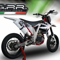 Scarico GPR compatibile con  Ajp PR 5 2015-2018, Albus Ceramic, Scarico omologato, silenziatore con db killer estraibile e raccordo specifico
