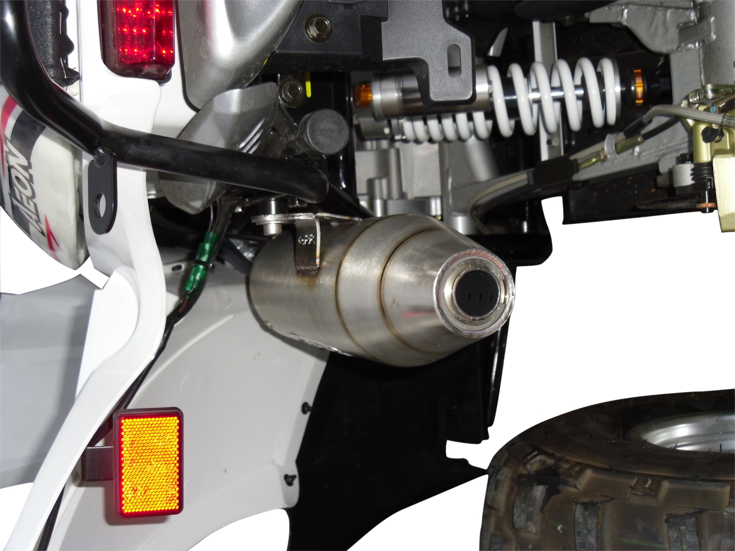 Scarico GPR compatibile con  Aeon Cobra 400 2010-2021, Deeptone Atv, Scarico completo omologato,fornito con db killer estraibile e collettore