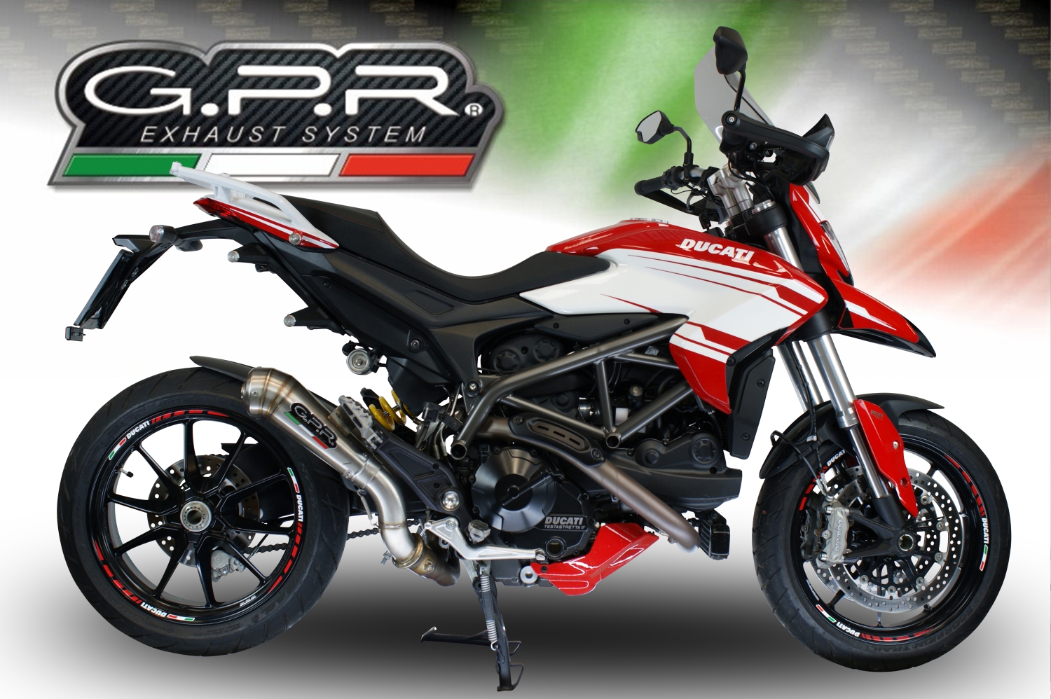 Scarico GPR compatibile con  Ducati Hyperstrada -Hypermotard 939 EURO 4  2016-2019, Powercone Evo, Terminale di scarico omologato,fornito con db killer estraibile,catalizzatore e collettore