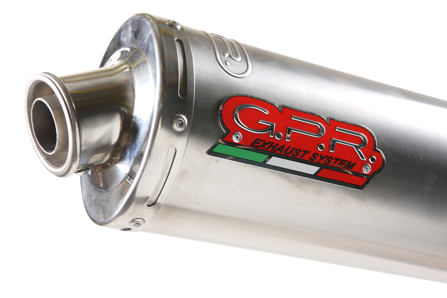 Scarico GPR compatibile con  Kawasaki ZX-12R 2000-2006, Inox Tondo, Silenziatore di scarico omologato, con flangia specifica, con db killer estraibile