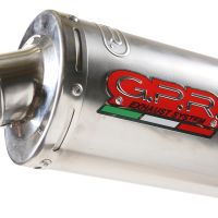 Scarico GPR compatibile con  Hyosung Comet 125 GT - R  2003-2014, Inox Tondo, Silenziatore di scarico omologato, con flangia specifica, con db killer estraibile
