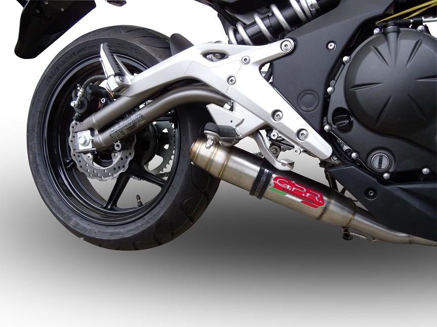 GPR escape compatível com  Kawasaki Er 6 N - F  2012-2016, Deeptone Inox, Sistema homologado com catalisador linha completa, silencioso mais coletor 