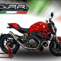 Scarico GPR compatibile con  Ducati Monster 1200 S -R  2014-2016, Powercone Evo, Terminale di scarico omologato,fornito con db killer estraibile,catalizzatore e collettore