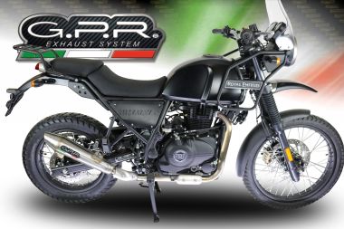 Scarico GPR compatibile con  Royal Enfield Classic - Bullet Efi 500 2009-2016, Vintacone, Terminale di scarico omologato, fornito con db killer estraibile, catalizzatore e raccordo specifico