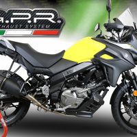 Scarico GPR compatibile con  Suzuki V-Strom 650 2021-2024, Furore Evo4 Nero, Scarico semi-completo omologato,fornito con db killer estraibile,catalizzatore e collettore