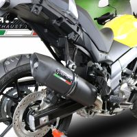 Scarico GPR compatibile con  Suzuki V-Strom 650 2021-2024, Furore Evo4 Nero, Scarico semi-completo omologato,fornito con db killer estraibile,catalizzatore e collettore
