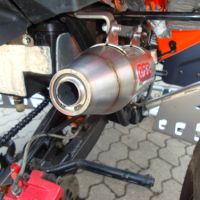 Scarico GPR compatibile con  Adly 500 Hurricane S 2005-2021, Deeptone Atv, Scarico omologato, silenziatore con db killer estraibile e raccordo specifico