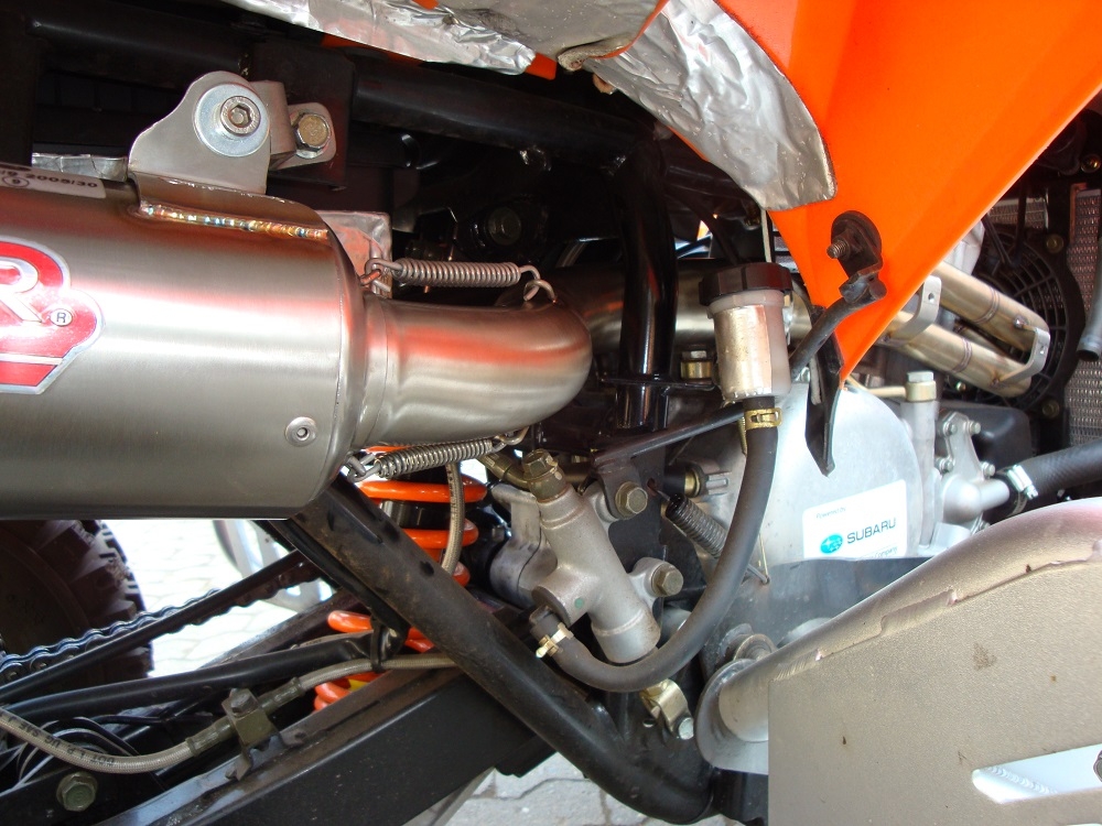 Scarico GPR compatibile con  Adly 500 Hurricane S 2005-2021, Deeptone Atv, Scarico omologato, silenziatore con db killer estraibile e raccordo specifico