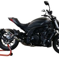 Scarico GPR compatibile con  Benelli 502 C 2021-2024, Deeptone Inox, Scarico omologato, silenziatore con db killer estraibile e raccordo specifico