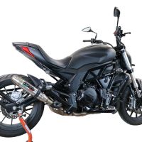 Scarico GPR compatibile con  Benelli 502 C 2021-2024, Deeptone Inox, Scarico omologato, silenziatore con db killer estraibile e raccordo specifico