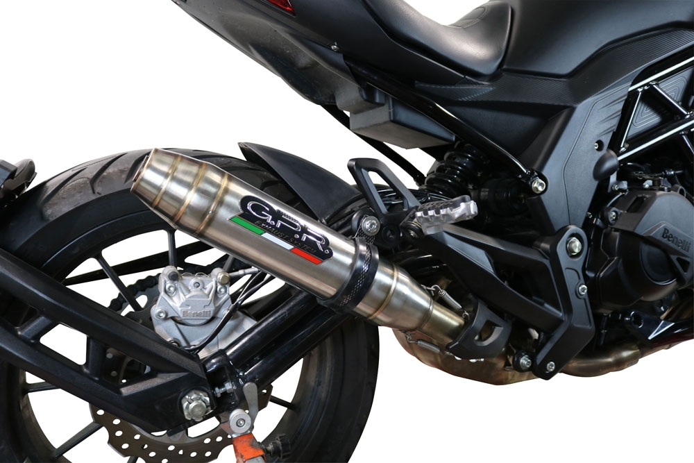 Scarico GPR compatibile con  Benelli 502 C 2021-2024, Deeptone Inox, Scarico omologato, silenziatore con db killer estraibile e raccordo specifico