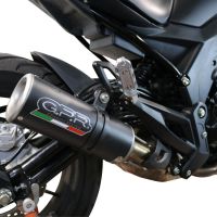 Scarico GPR compatibile con  Benelli 502 C 2021-2024, M3 Black Titanium, Scarico omologato, silenziatore con db killer estraibile e raccordo specifico