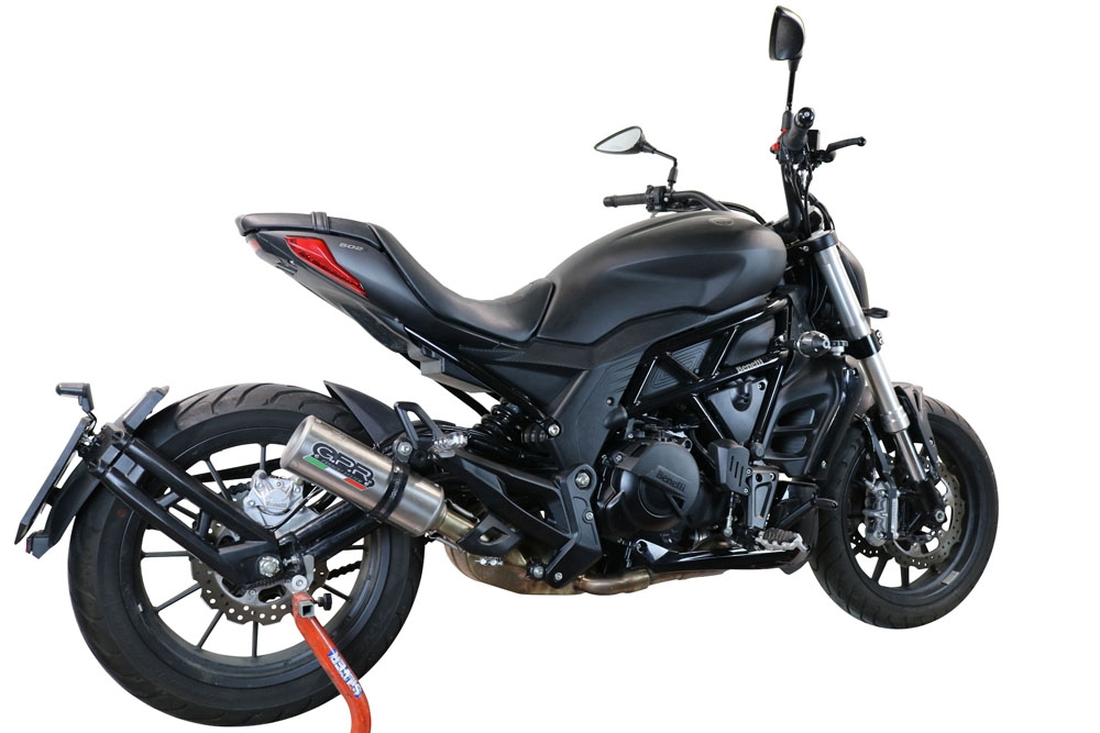 Scarico GPR compatibile con  Benelli 502 C 2019-2020, M3 Inox , Scarico omologato, silenziatore con db killer estraibile e raccordo specifico