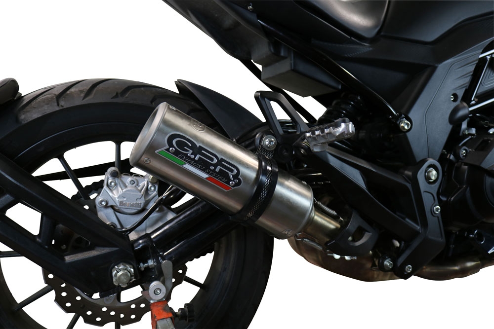Scarico GPR compatibile con  Benelli 502 C 2019-2020, M3 Inox , Scarico omologato, silenziatore con db killer estraibile e raccordo specifico