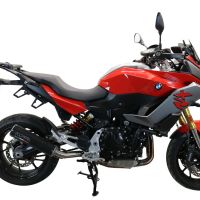 Scarico GPR compatibile con  Bmw F 900 XR-R 2020-2024, M3 Black Titanium, Scarico omologato, silenziatore con db killer estraibile e raccordo specifico