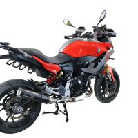 Scarico GPR compatibile con  Bmw F 900 XR-R 2020-2024, M3 Black Titanium, Scarico omologato, silenziatore con db killer estraibile e raccordo specifico