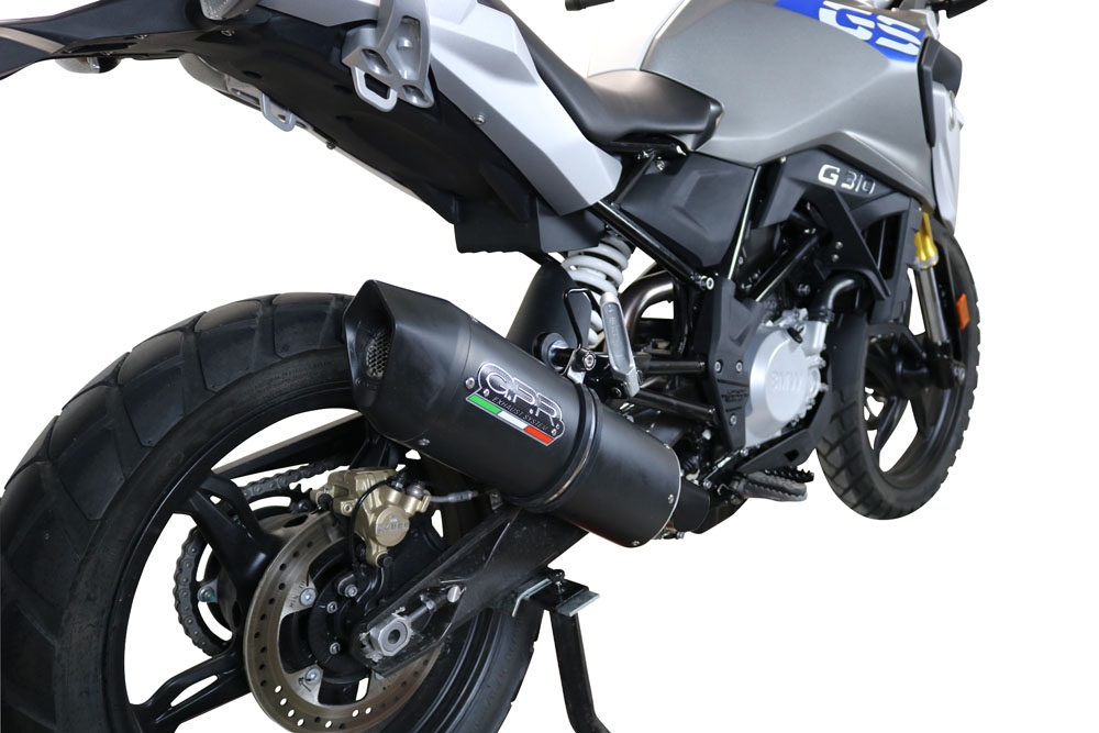 Scarico GPR compatibile con  Bmw G 310 Gs 2017-2021, Furore Evo4 Nero, Scarico completo omologato,fornito con db killer estraibile,catalizzatore e collettore