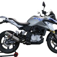 Scarico GPR compatibile con  Bmw G 310 Gs 2017-2021, M3 Titanium Natural, Scarico completo omologato,fornito con db killer estraibile,catalizzatore e collettore