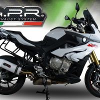 Scarico GPR compatibile con  Bmw S 1000 XR -M  2015-2016, Albus Ceramic, Scarico omologato, silenziatore con db killer estraibile e raccordo specifico