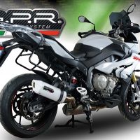 Scarico GPR compatibile con  Bmw S 1000 XR -M  2015-2016, Albus Ceramic, Scarico omologato, silenziatore con db killer estraibile e raccordo specifico
