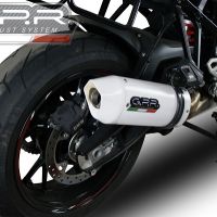 Scarico GPR compatibile con  Bmw S 1000 XR -M  2015-2016, Albus Ceramic, Scarico omologato, silenziatore con db killer estraibile e raccordo specifico