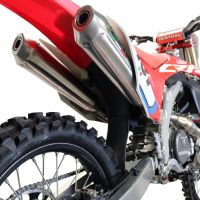 Scarico GPR compatibile con  Honda Crf 450 R-RX 2017-2019, Pentacross Full Titanium, Impianto completo racing, doppio terminale con db killer estraibile