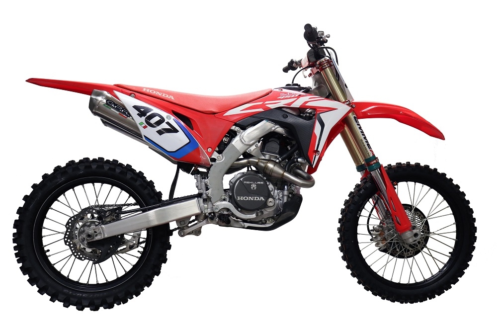 Scarico GPR compatibile con  Honda Crf 250 R 2018-2021, Pentacross Inox, Impianto completo racing, doppio terminale con db killer estraibile