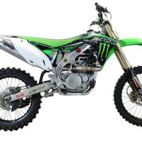GPR exhaust compatible with  Kawasaki Kx 450 F 2012-2015, Pentacross Inox, Racing full system exhaust, including removable db killer/spark arrestor 