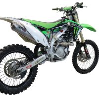 GPR exhaust compatible with  Kawasaki Kx 450 F 2012-2015, Pentacross Titanium, Racing full system exhaust, including removable db killer/spark arrestor 