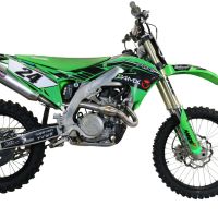 Scarico GPR compatibile con  Kawasaki Kx 450 F 2019-2020, Pentacross Inox, Scarico completo racing, fornito con db killer estraibile e collettore, non legale per uso stradale