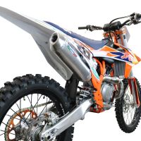Scarico GPR compatibile con  Gas Gas MC 450F Factory EDITION 2023-2023, Pentacross Inox, Scarico completo racing, fornito con db killer estraibile e collettore, non legale per uso stradale