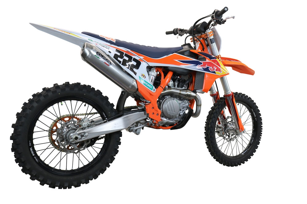 GPR escape compatível com  Ktm XC-F 450 2019-2022, Pentacross FULL Titanium, Escape racing linha completa, silencioso mais coletor com dbkiller, não homologado  