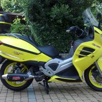 Scarico GPR compatibile con  Malaguti Spidermax 500 GT 2004-2011, Power Bomb, Scarico omologato, silenziatore con db killer estraibile e raccordo specifico