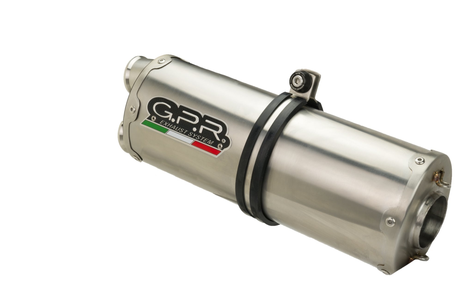 GPR exhaust compatible with  Cf Moto 800 Mt Sport 2022-2024, Dual Titanium, Homologated legal slip-on exhaust including removable db killer and link pipe 