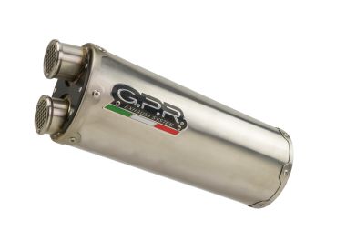 Scarico GPR compatibile con  Cf Moto 800 Mt Touring 2022-2024, Dual Titanium, Scarico omologato, silenziatore con db killer estraibile e raccordo specifico