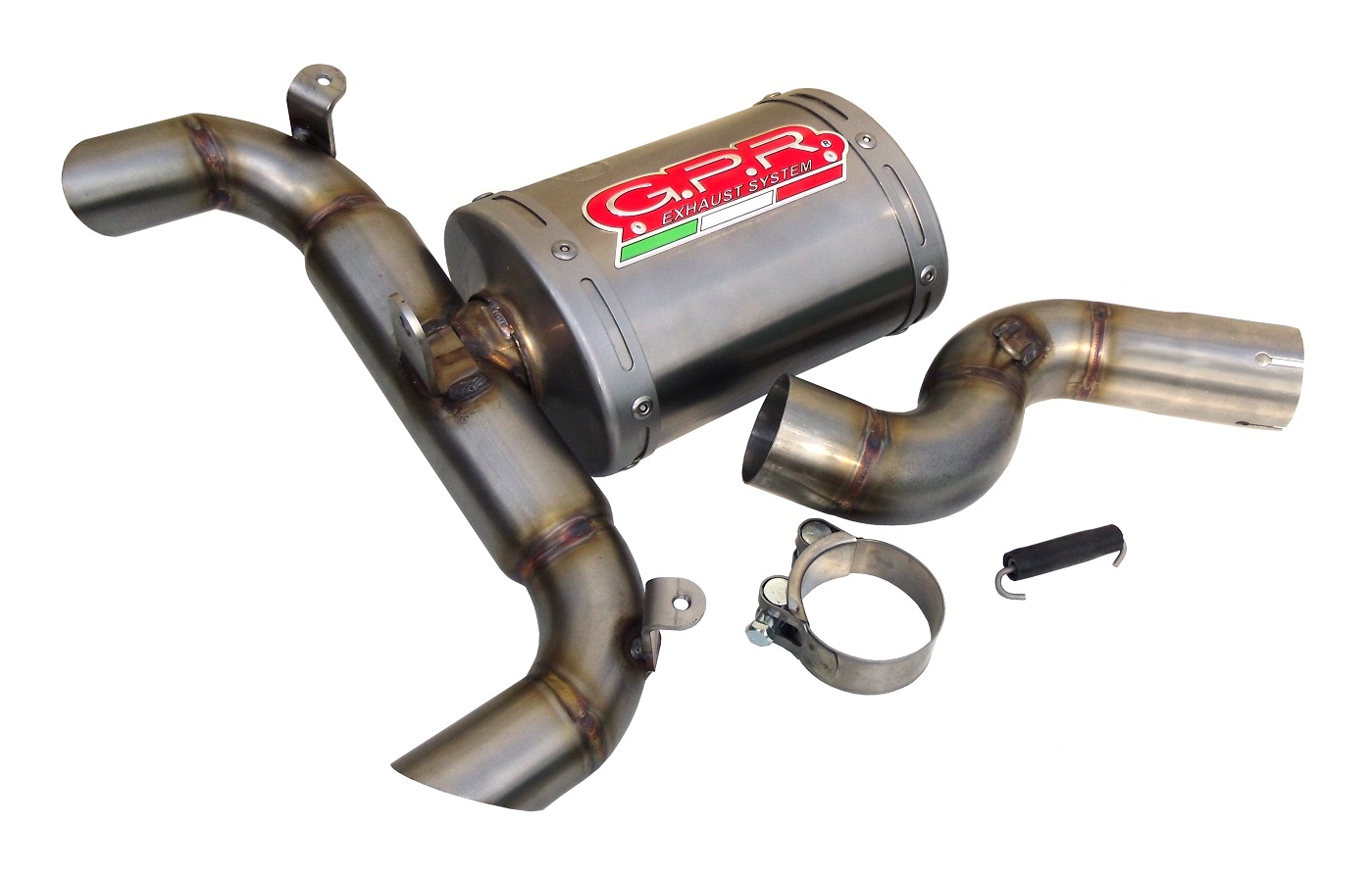 Scarico GPR compatibile con  Suzuki Gsr 600 2006-2011, Alluminio Ghost, Scarico omologato, silenziatore con db killer estraibile e raccordo specifico