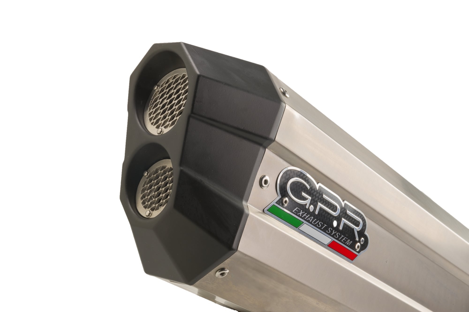 Scarico GPR compatibile con  Ktm LC 8 Super Adventure 1290  R 2021-2024, Sonic Titanium, Scarico completo racing, fornito con db killer estraibile e collettore, non conforme per uso stradale