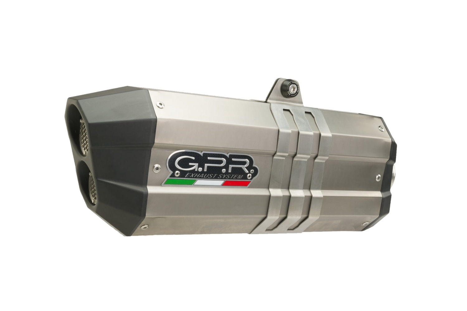 Scarico GPR compatibile con  Ktm LC 8 Super Adventure 1290  R 2021-2024, Sonic Titanium, Scarico completo racing, fornito con db killer estraibile e collettore, non conforme per uso stradale