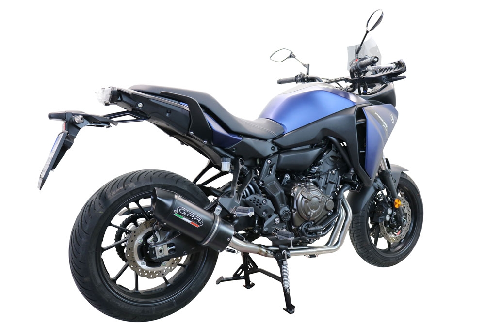 Scarico GPR compatibile con  Yamaha Tracer 700 GT 2019-2020, Furore Nero, Scarico completo racing, fornito con db killer estraibile e collettore, non conforme per uso stradale