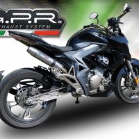 GPR exhaust compatible with  Zontes Zt 310 2021-2024, Deeptone Inox, Homologated legal full system exhaust, including removable db killer and catalyst 