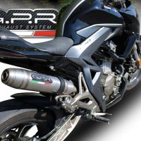 GPR exhaust compatible with  Zontes Zt 310 2021-2024, Deeptone Inox, Homologated legal full system exhaust, including removable db killer and catalyst 