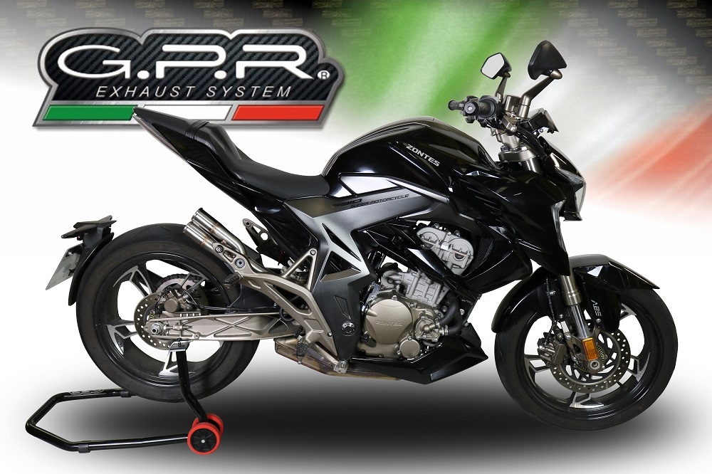 Scarico GPR compatibile con  Zontes Zx 310 2018-2020, F205, Scarico omologato, silenziatore con db killer estraibile e raccordo specifico