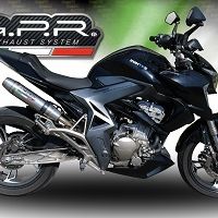 GPR exhaust compatible with  Zontes Zt 310 2021-2024, Deeptone Inox, Homologated legal full system exhaust, including removable db killer and catalyst 