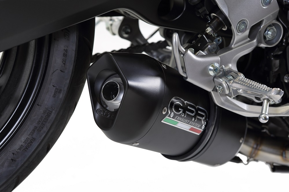 GPR exhaust compatible with  Yamaha Mt-09 2014-2016, Furore Nero, Homologated legal full system exhaust, including removable db killer and catalyst 