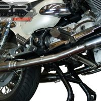 Scarico GPR compatibile con  Moto Guzzi California 1100 Special-Stone-Sport-Ev-Alu 1997-2005, Vintacone, Coppia di terminali di scarico omologati, forniti con db killer removibile, catalizzatori e raccordi specifici