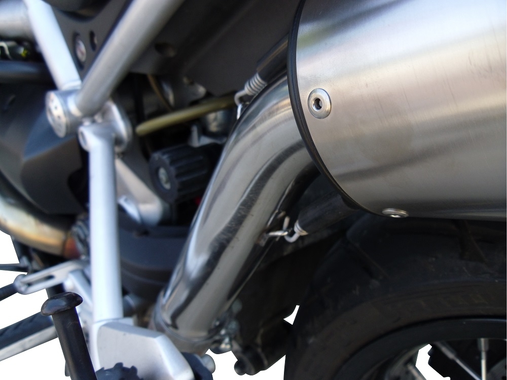 GPR exhaust compatible with  Moto Guzzi Stelvio 1200 8V  2011-2017, Ghisa , Homologated legal slip-on exhaust including removable db killer, link pipe and catalyst 